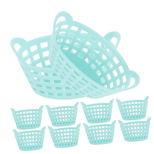Vaguelly 10St Einkaufskorb aus Kunststoff kühlkorb einkaufskorb Storage Baskets Kinderzimmer Spielzeugkorb Kücheneimer faltbar Supermarkt-Handkorbmodelle Supermarkt-Korb-Modell Plastik von Vaguelly