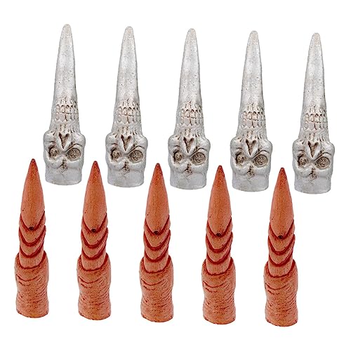 Vaguelly 10St Hexennagel-Set Bausatz Aufkleber Kleinkinderschürze gefälschte Zehennägel Halloween Kosmetik Halloween Horror deko Fingernagelabdeckung Halloween-Fingerabdeckungen Emulsion von Vaguelly