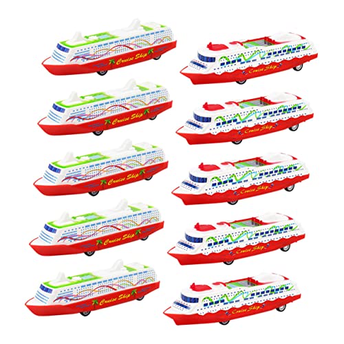 Vaguelly 10St Schiffsmodell zurückziehen -Kreuzfahrtschiff Autospielzeug für Mädchen Dampfschiff Schiffe kleine Spielzeugautos Dampfschiffmodell Abs von Vaguelly