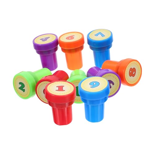 Vaguelly Bastelstempel-Set – 10-teiliges Kunststoffstempel-Set Dekorativer Journalstempel Kinderstempel Stempel Für Kinder von Vaguelly