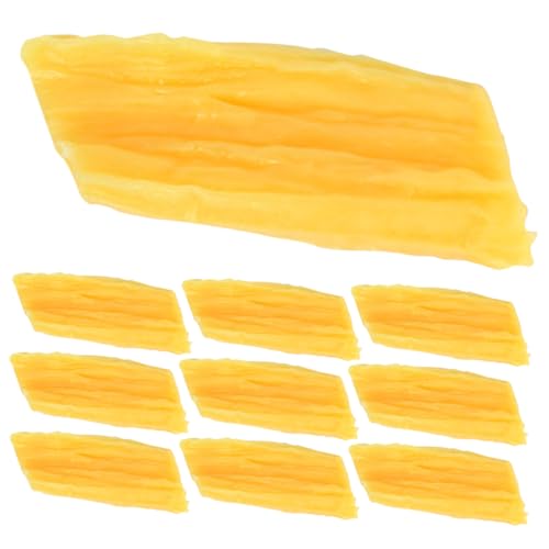 Vaguelly 10St realistische Tofu-Stick-Dekoration küchendekoration vielzweckleiter gelbe jeden Stift Küchenbohnenquark-Stäbchenmodell gefälschtes Modell Einer gekochten Tofustange PVC Yellow von Vaguelly