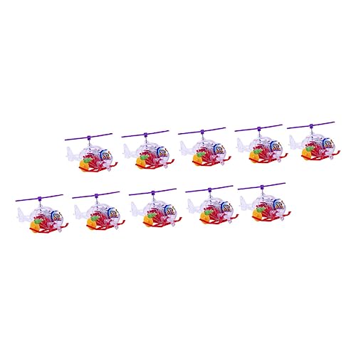Vaguelly Hubschrauber-uhrwerk-spielzeugset 10 Mini-Helikopter Aus Kunststoff Aufziehspielzeug Für Kinder von Vaguelly