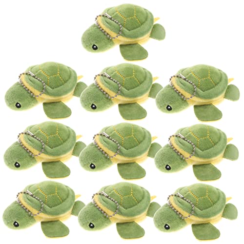 Vaguelly 10Stücke Plüschschildkröten Anhänger Teilig Süße Tierfiguren für Schlüssel und Taschen und Deko und von Vaguelly