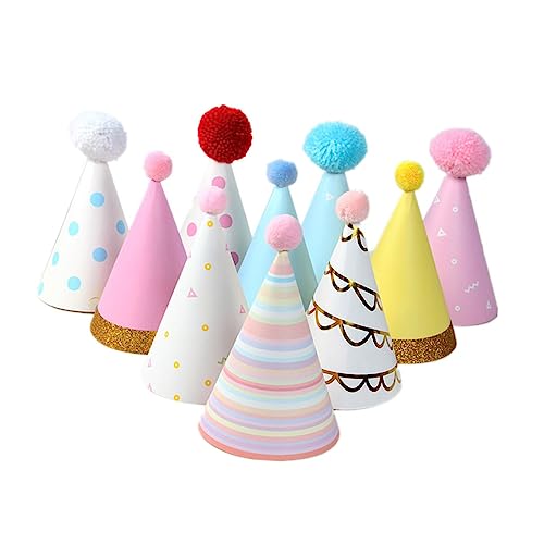 Vaguelly 10er Set Geburtstags Partyhüte Mit Goldprägung Und Fuzzy Ball Kreative Spitze Hüte Für Ideal Für Internationale Kindertage Und Geburtstagsfeiern Zufällige Designs Vaguelly 10er Set Geburtstags Partyhüte Mit Goldprägung Und Fuzzy Ball Kreative Spitze Hüte Für Ideal Für Internationale Kindertage Und Geburtstagsfeiern Zufällige Designs von Vaguelly