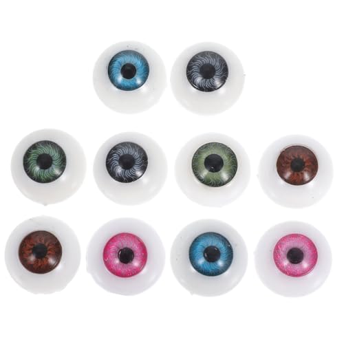 Vaguelly 10pcs Halbe Runde Plastik Augäpfel Realistische Handwerksaugen Für DIY Doll Bärenzubehör Ausgestopft Tierherstellung Und Halloween -Dekorationen von Vaguelly