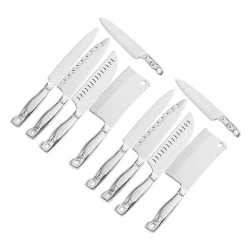 Vaguelly 10pcs Puppenhausmesser Kleine Puppenstubenmöbel Mini-hausdekoration Miniatur-Dinge Puppenhaus-küchenzubehör Miniaturartikel Kleine Puppenhaus-Accessoires Legierung Silver von Vaguelly