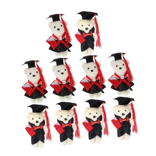 Vaguelly 10st DIY Bouquet Material Abschluss Plüschbär Abschlusspuppe Strauß Kleiner Bär Aus Plüsch Nest Tragen Plüschtiere Gefälligkeiten Für Abschlussfeiern Bären Stoff Black von Vaguelly
