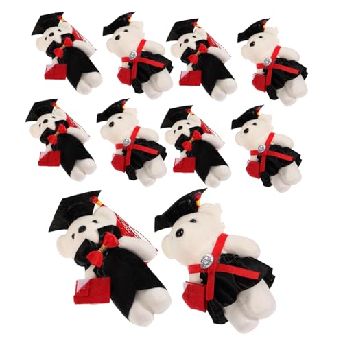 Vaguelly 10st Dr. Bärenpuppe Abschlussbär Für DIY Bärenpuppen Der Abschlusssaison Graduierte Bärenpuppe Blumenbär Bärenschmuck Für Blumenstrauß Kleine Bärenpuppe Cartoon-bären-dekore Vlies von Vaguelly