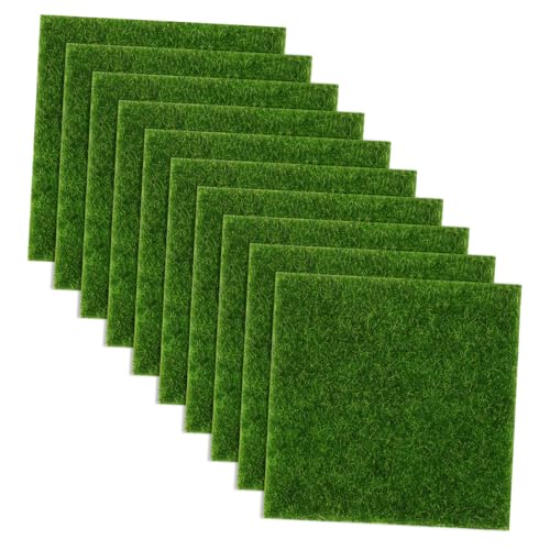 Vaguelly 10st Künstliches Künstliches Moos Miniatur-fußball Rasenmoos Gefälschtes Mattenmoos Grünes Moos Teppiche Behälter Liefert Moos Puppenhaus Moos Prop Moos Green Chemische Faser von Vaguelly