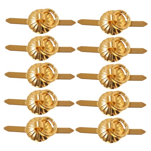 Vaguelly 10st Miniaturgriff Mini-schubladengriff Kleine Griffspielzeuge Mädchen Miniaturspielzeug Winziges Künstlich Mini- Schubladengriff Bausatz Kommode Golden Legierung von Vaguelly