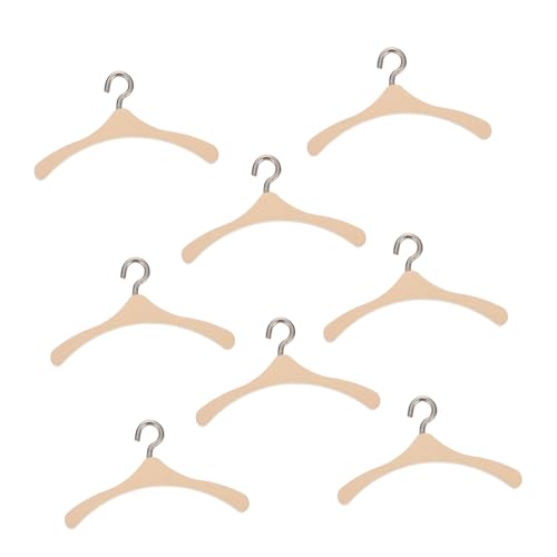 Vaguelly 10st Modell Eines Kleiderbügels Aus Holz Winzige Möbel Kinderspielzeug Puppenkleiderbügel Kleiderbügel Für Puppen Miniatur-hausaccessoires Mein Leben Puppenzubehör Khaki von Vaguelly