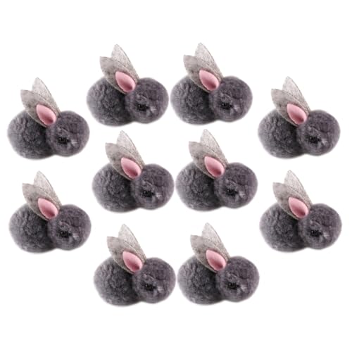 Vaguelly 10st Plüsch Häschen Badespielzeug Dinosaurierspielzeug Krabbelndes Babyspielzeug Kaninchen Plüschtiere Hase Mädchen DIY-verzierung DIY Liefert Grey von Vaguelly