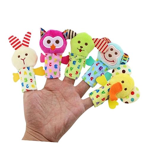Vaguelly 10St Fingerpuppe für Kinder Plüsch chinesische Tierkreiszeichen Bauernhof-Lernpuppen Animals Toys for Kids Kinder Puppen Spielzeuge Kinderspielzeug tierische Fingerpuppe Karikatur von Vaguelly