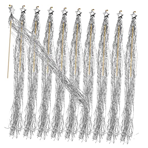 Vaguelly 10st Zauberstab Ballettröckchen Partydekorationen Für Prinzessinnen Fee Kuchendekorationen Feenflügel Feenstab Fee Kostüm Partyzubehör Für Mädchengeburtstage Plastik Silver Vaguelly 10st Zauberstab Ballettröckchen Partydekorationen Für Prinzessinnen Fee Kuchendekorationen Feenflügel Feenstab Fee Kostüm Partyzubehör Für Mädchengeburtstage Plastik Silver von Vaguelly