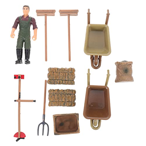 Vaguelly 11-teiliges Set En Bauernhof Zubehör Spielzeug Bauernhof Werkzeuge Modell PVC Simulation Bauernhof Implementieren Vaguelly 11-teiliges Set En Bauernhof Zubehör Spielzeug Bauernhof Werkzeuge Modell PVC Simulation Bauernhof Implementieren von Vaguelly