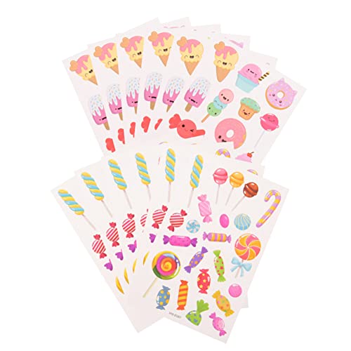 Vaguelly 12 Blätter Aufkleber Partygeschenke Für Dessertpartys Körperabziehbilder Für Plastik Vaguelly 12 Blätter Aufkleber Partygeschenke Für Dessertpartys Körperabziehbilder Für Plastik von Vaguelly