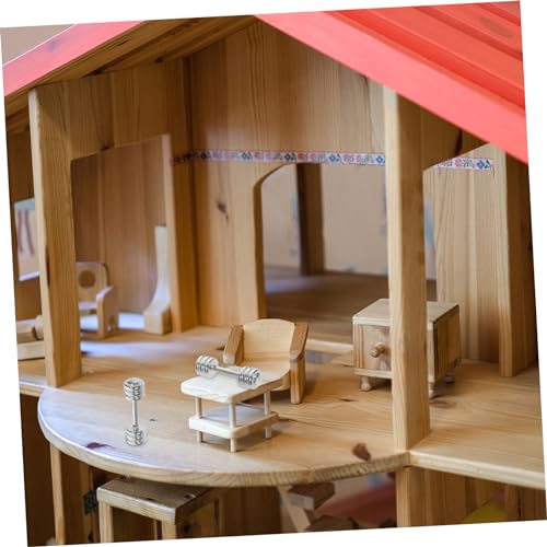 Vaguelly 2 Stücke Miniatur Barbell Für Puppenhaus Zubehör Spielzeug Mini Barbell Modell Vaguelly 2 Stücke Miniatur Barbell Für Puppenhaus Zubehör Spielzeug Mini Barbell Modell von Vaguelly