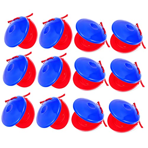 Vaguelly 12 STK Fingerkastagnetten Klaviatur Musical kleine Fischkastagnetten kinderinstrumente musikinstrumente kastagnetten Instrument Musikalische Kastagnetten Plastik von Vaguelly
