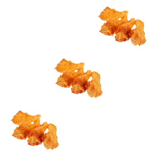Vaguelly 12 STK Simulierte Chicken Wings Und Drumsticks Gefälschtes Brathähnchen Realistisches Lebensmittelfleisch Falsches Fleisch Kinderspielzeug Hähnchen-Popcorn Gefälschtes Essen PVC von Vaguelly