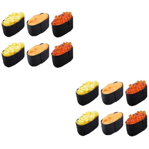 Vaguelly 12 STK Sushi-Simulation lebensechtes Onigiri-Modell Simulation Japanisches Essen Showcase Modelle Spielzeug realistisches Sushi-Modell gefälschtes Japanisches Sushi von Vaguelly