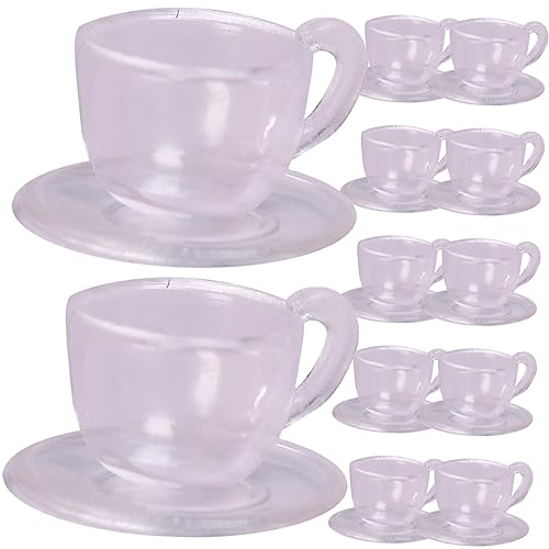 Vaguelly 12 Sätze Teiliges Mini Teeservice Set Transparent Detailgetreue Puppenhaus Teetassen mit Untertassen Robustes Miniatur Teegeschirr für Spielerisches Zubehör für Puppenhäuser Vaguelly 12 Sätze Teiliges Mini Teeservice Set Transparent Detailgetreue Puppenhaus Teetassen mit Untertassen Robustes Miniatur Teegeschirr für Spielerisches Zubehör für Puppenhäuser von Vaguelly