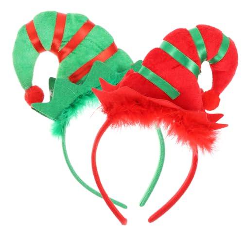 Vaguelly 12 Stk Weihnachtsstirnband Kopfbedeckungen für Urlaubspartys weihnachtsmann kopfbedeckung christmas haarreif christmas headband Haargummi Haarband Leistungsrequisiten Haarschmuck von Vaguelly
