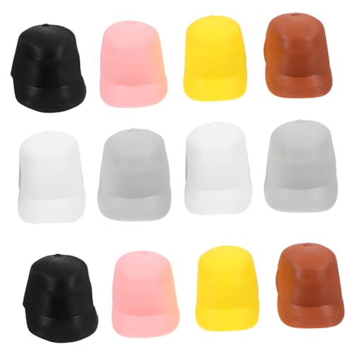 Vaguelly 12 Stück Baseball Cap Toy Rosa Mini-Hüte sommermütze Party Puppe Miniatur-Schirmhut Mini-Hut-DIY-Requisite Hat geformtes Zubehör Minihut zum Basteln Plastik Vaguelly 12 Stück Baseball Cap Toy Rosa Mini-Hüte sommermütze Party Puppe Miniatur-Schirmhut Mini-Hut-DIY-Requisite Hat geformtes Zubehör Minihut zum Basteln Plastik von Vaguelly