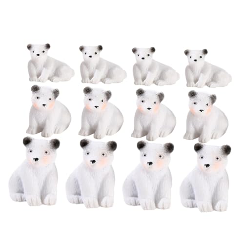 Vaguelly Miniatur-bärenfiguren Harz Bärendekorationen Spielzeug Für Jungen Und Mädchen Dekorative Tierstatuen von Vaguelly
