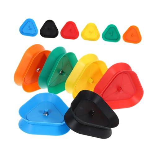 Vaguelly 12 Stück Kartenhalter Spielkarten Spielkartenfach Kartenhalter Kartenspielhalter Kartendreieckhalter Kronen Kartenspiel Dreieckförmige Karten Spielhalter Kunststoff von Vaguelly