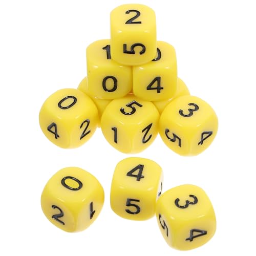 Vaguelly Großes Zahlenwürfel-Set 16 Mm Acrylwürfel 0–5 und Bequem Zu Rollen für Brettspiele Partys und Pädagogische Projekte von Vaguelly