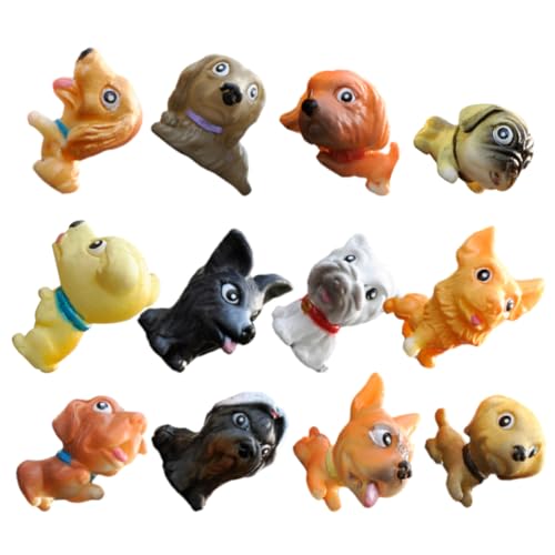 Vaguelly Cartoon-welpen-Ornament-Set 12 Stück Miniatur-welpenfiguren Für Den Schreibtisch Realistische Hundestatue Dekoration von Vaguelly