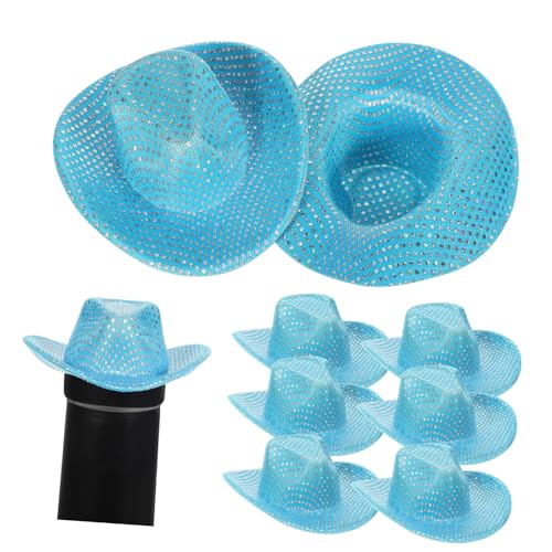 Vaguelly 12 Stück Mini Cowboyhut Mini Hüte Für Puppen Glitzer Cowboyhut Winzige Hüte Western Party Dekorationen Puppenzubehör Puppenhut von Vaguelly