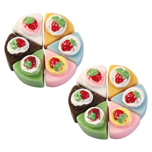 Vaguelly 12 Stück Miniatur Dessert Modell Bunte Puppenhaus Kuchen Nachbildung für Rollenspiele und Diy Dekorationen von Vaguelly
