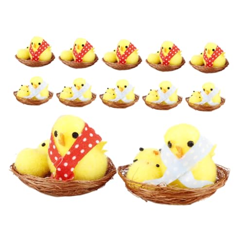 Vaguelly 12 Stück Osterküken mit Nest cute decor easter DIY Ostern Dekoration Osterfest kleine Küken flauschige Chenilleküken simulierte Kükenverzierung Hähnchen Stofftier chemische Faser Vaguelly 12 Stück Osterküken mit Nest cute decor easter DIY Ostern Dekoration Osterfest kleine Küken flauschige Chenilleküken simulierte Kükenverzierung Hähnchen Stofftier chemische Faser von Vaguelly