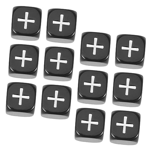Vaguelly 12 Stück Partyspielwürfel Mathe Operationswürfel Operationen Zwölf Plus Für Zeichenwürfel Lehrreich Kinderspielzeug Standard-spielwürfel Würfelzählspiel Black Acryl von Vaguelly