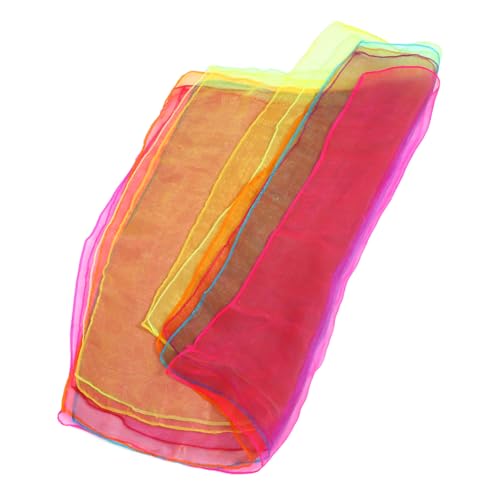 Vaguelly 12 Stück Tanzschal Für Partygeschenke Glühstäbe Bänder Jonglierschal Schleife Bausatz Leistung Trick Seidenschals Requisiten Für Tanzschals Trichter 100% Nylon von Vaguelly