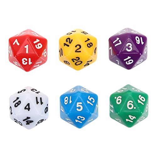 Vaguelly 12 Stück Teiliges Acryl Würfel Seitige Spielwürfel für Rollenspiele Tischspiele Lernspielzeug Farben Langlebig Klar von Vaguelly