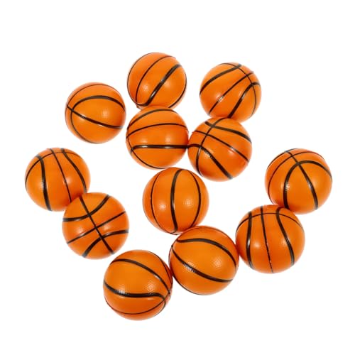 Vaguelly 12 Stück Teiliges Mini Basketball Squeeze Ball Schaumstoff Stressspielzeug Dehnbar und Lustig Antistress Fidget Toy für Erwachsene und Partygeschenke und Entspannungsspielzeug von Vaguelly
