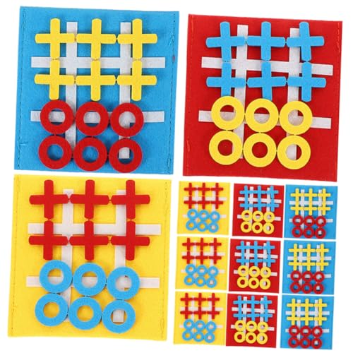 Vaguelly 12 Stück Teiliges Mini Toe Spielset aus Filz Buntes Tischspiel für Tragbares Lernspiel und Kognitiven Fähigkeiten Sicher und Langlebig für Familienrunden von Vaguelly