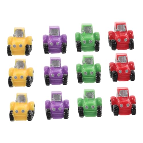 Vaguelly 12 Stück Teiliges Miniatur Bauernhof aus Resin Bunte Miniatur Spielfiguren für Mikro Landschaft Puppenhaus Bauernhof und Feengarten Deko Vielseitige Tischdekoration von Vaguelly