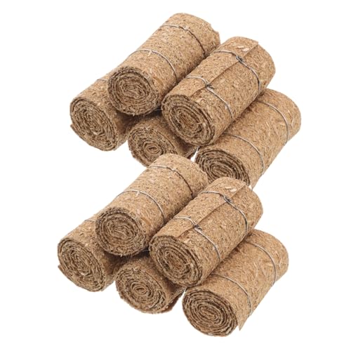 Vaguelly 12 Stück Teiliges Miniatur Heuballen Figurinen Detailgetreue Kleine Strohballen Langlebig und Farbecht für DIY Miniatur Bauernhof Puppenhaus und Herbstliche Garten Dekoration von Vaguelly