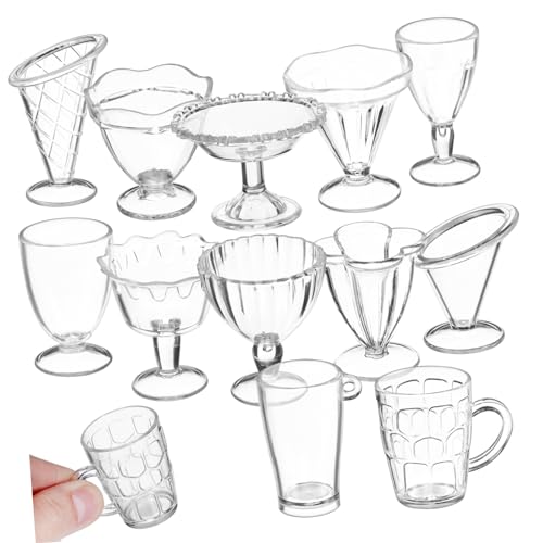 Vaguelly 12 Stück Teiliges Miniatur Transparente Puppenhaus Becher für DIY Mini Dessertbecher Vielseitig Einsetzbar für Puppenhaus Zubehör und Kreatives Vaguelly 12 Stück Teiliges Miniatur Transparente Puppenhaus Becher für DIY Mini Dessertbecher Vielseitig Einsetzbar für Puppenhaus Zubehör und Kreatives von Vaguelly