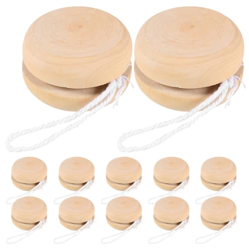 Vaguelly 12 Stück Yoyo-Ball basteln für bastelmaterial für holzspielsachen kinderknallzeug Educational Toys Jo-Jo-Bälle für Kugeln zum selber malen hölzern Vaguelly 12 Stück Yoyo-Ball basteln für bastelmaterial für holzspielsachen kinderknallzeug Educational Toys Jo-Jo-Bälle für Kugeln zum selber malen hölzern von Vaguelly