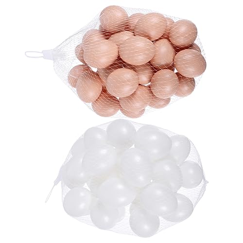 Vaguelly 120 Stück Imitationseier Weiße Eier Zum Basteln Eier Zum Befüllen DIY Graffiti Eier Handgefertigte Eiermodelle DIY Osterei Künstliches Graffiti Ei Osterei Ornament DIY von Vaguelly