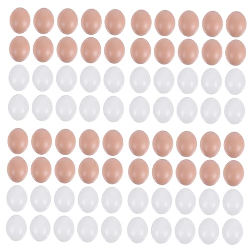 120 STK nachgeahmte Eier Goodies Füller Ei Graffiti-Plastik-Eier Spielzeug Modelle Graffiti-Eier selber Machen Osterei-Verzierung künstlich schmücken Kunsthandwerk Plastikeier Kind von Vaguelly