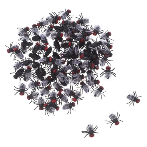 Vaguelly 120 Stück Teiliges Kunststoff Fliegen Realistische Schwarze Fake Fliegen für Halloween und Aprilscherz Langlebige Kleine Insekten Deko und Streiche Kompakt und Wiederverwendbar von Vaguelly