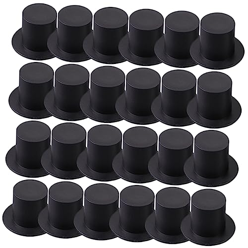Vaguelly 120St Mini-Kappe Zylinder Puppenhauszubehör Weihnachtsdekorationen Weihnachtsmützen schwarze Babypuppe Gastgeschenke Mini-Hüte Weihnachten Kunsthandwerk kleiner Hut Kind von Vaguelly