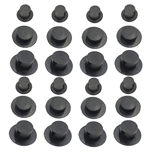 Vaguelly 120St Schwarze Schneemannmütze Zaubererhüte Zylinder für Männer Mini-Zylinder basteln weihnachtsdeko wintermütze weihnachtspuppe bastelt Hut Schneemannmütze selber Machen Abs Black von Vaguelly