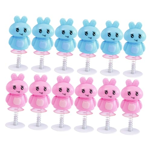 Vaguelly 12St Frühlingshüpfender Hase interaktives deko Surprise Küken springendes Kaninchenspielzeug Hasenfedermodelle Cartoon-Kaninchen- Abs von Vaguelly