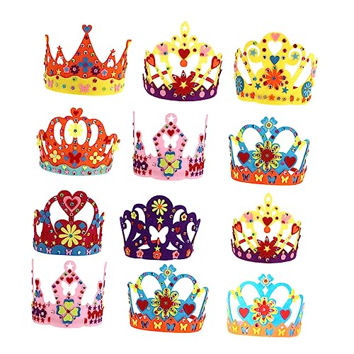 Vaguelly 12 Stücke Kinder Geburtstag Hüte Geburtstag Krone Kopfschmuck Zahlen Party Hut Foto Requisiten 8 Farbe Sortiment von Vaguelly